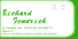 richard fendrich business card